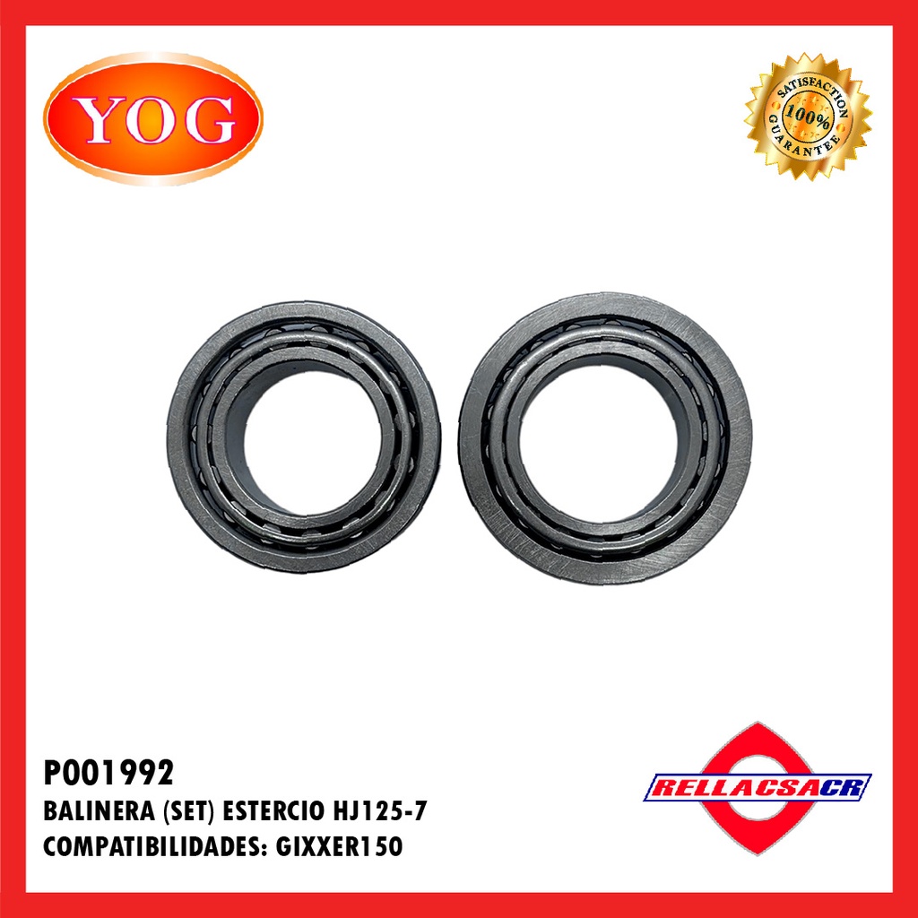 SET BALINERA ESTERCIO CONICO HJ125-7/GIXXER150.YOG