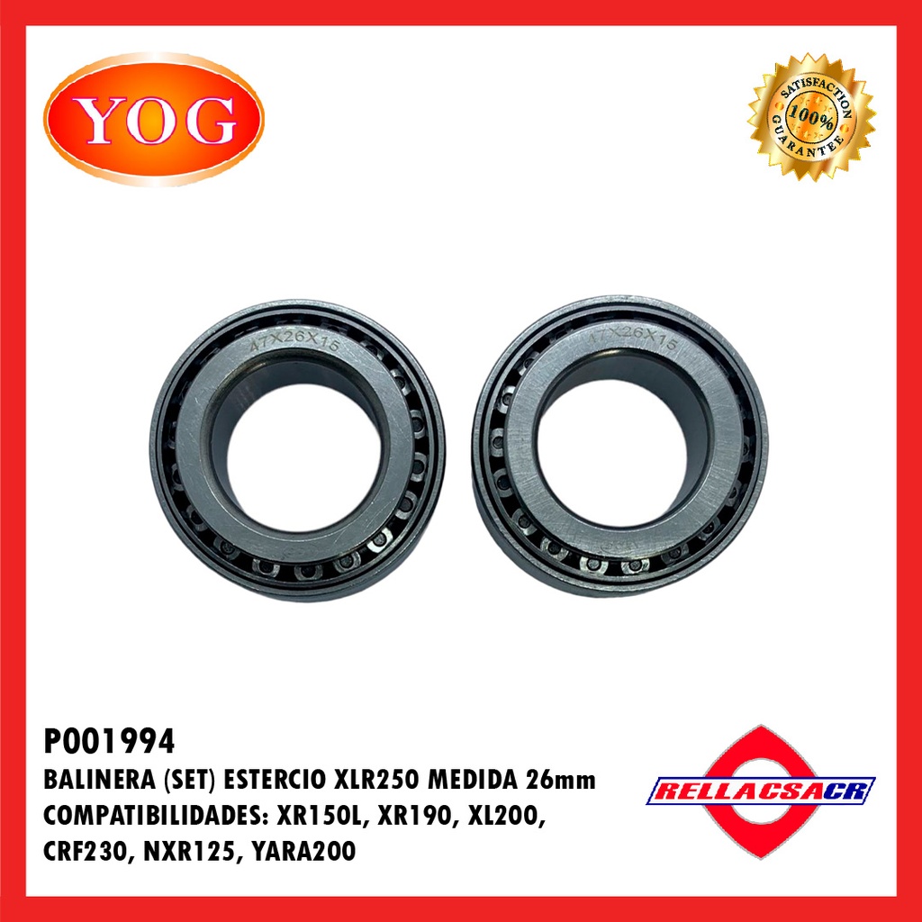 SET BALINERA ESTERCIO CONICO XLR250