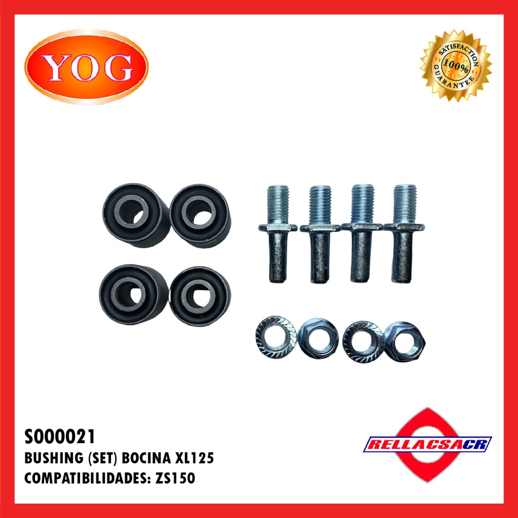 SET BUSHING BOCINA ZS150-7 CON TORNILLOS
