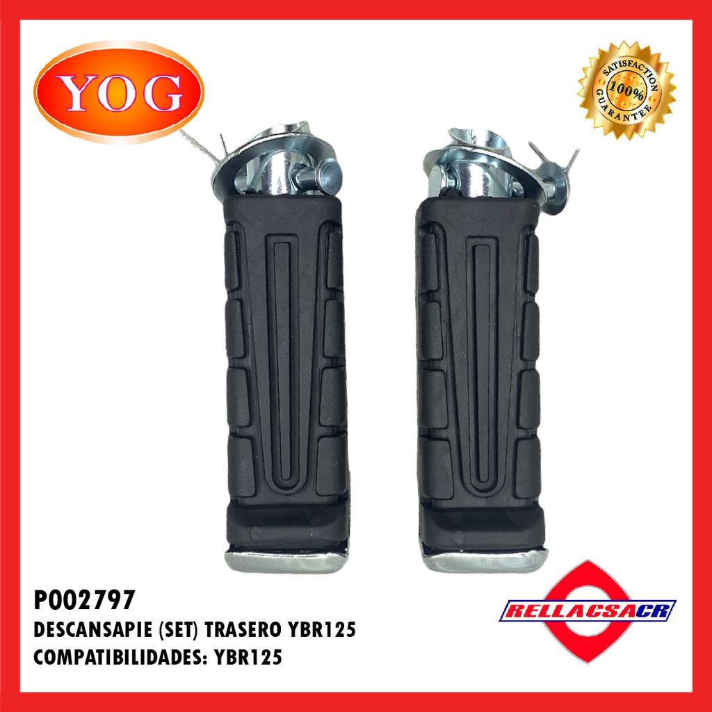 DESCANSAPIE TRAS. YBR 125 ED (SET)