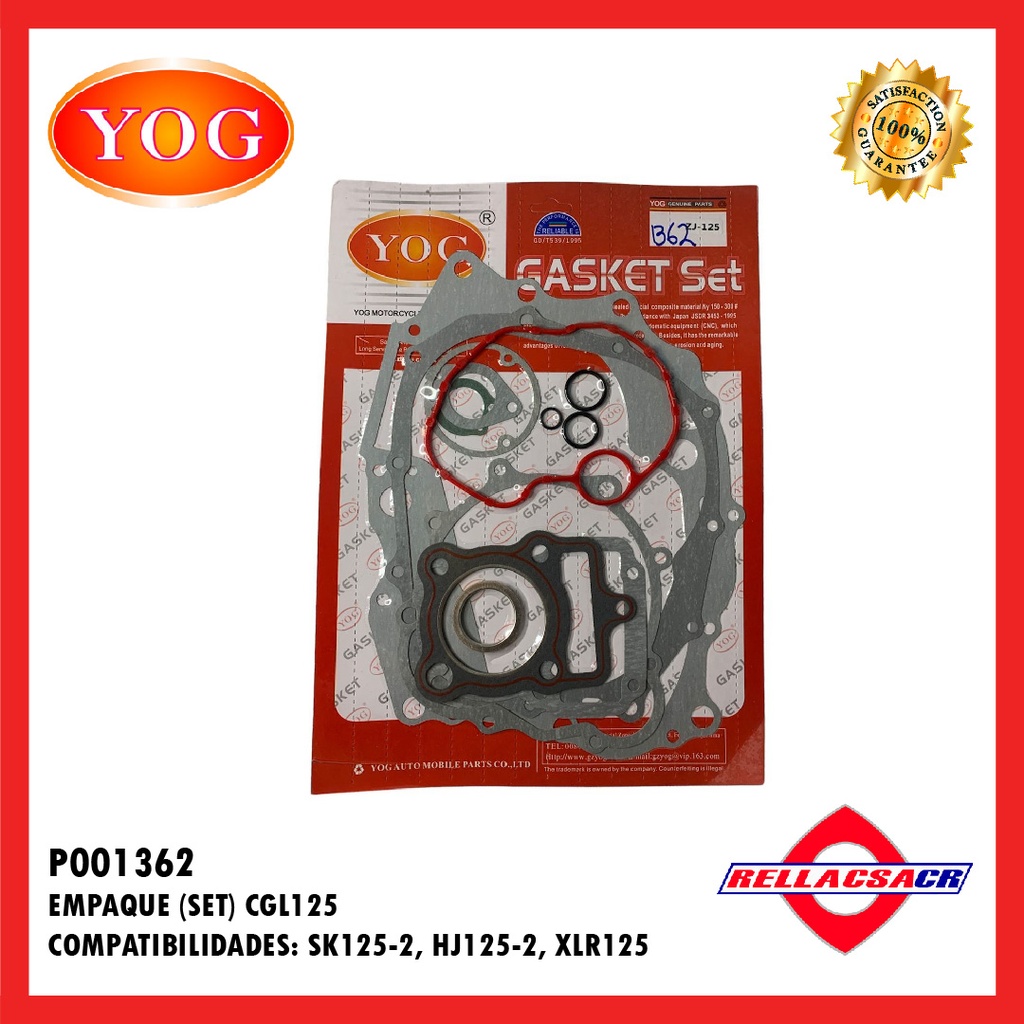 EMPAQUE COMPLETO CGL125