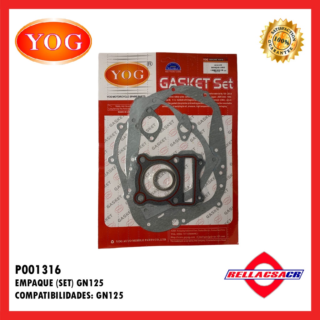 EMPAQUE COMPLETO GN125 H