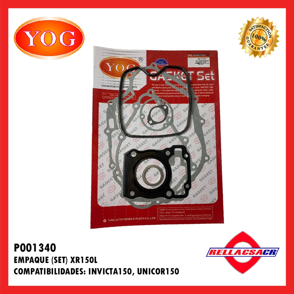 EMPAQUE COMPLETO XR150 L