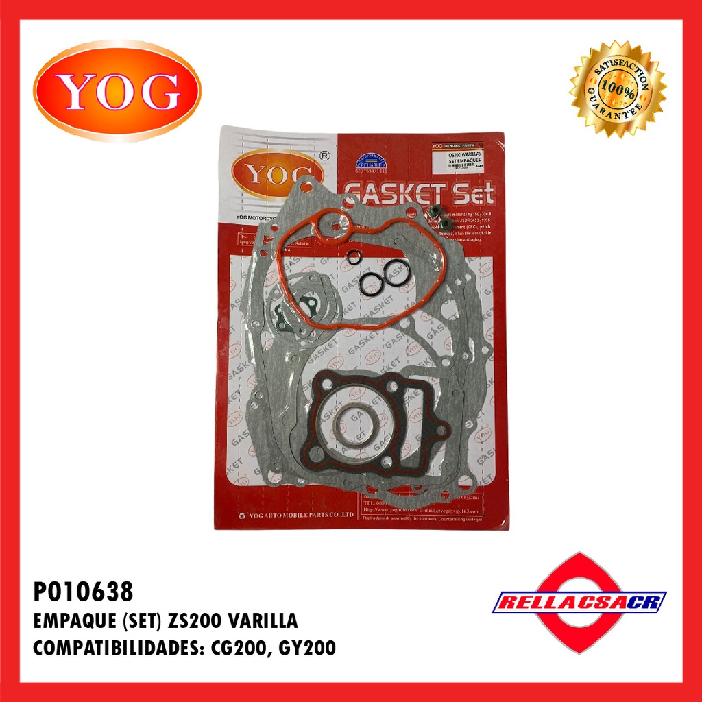 EMPAQUE COMPLETO NANO 200 (VARILLA)