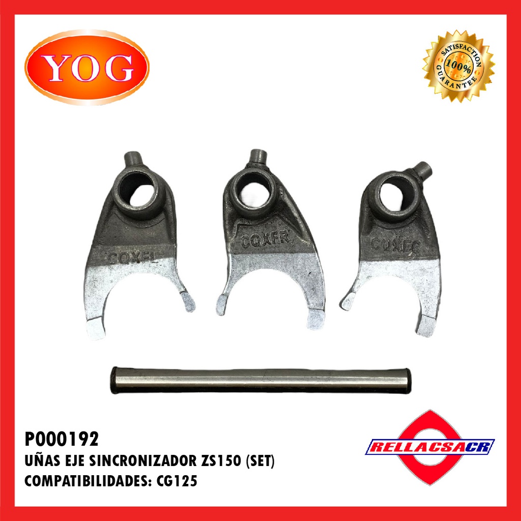 SET U?S EJE SINCRONIZADOR ZS150/CG125.YOG