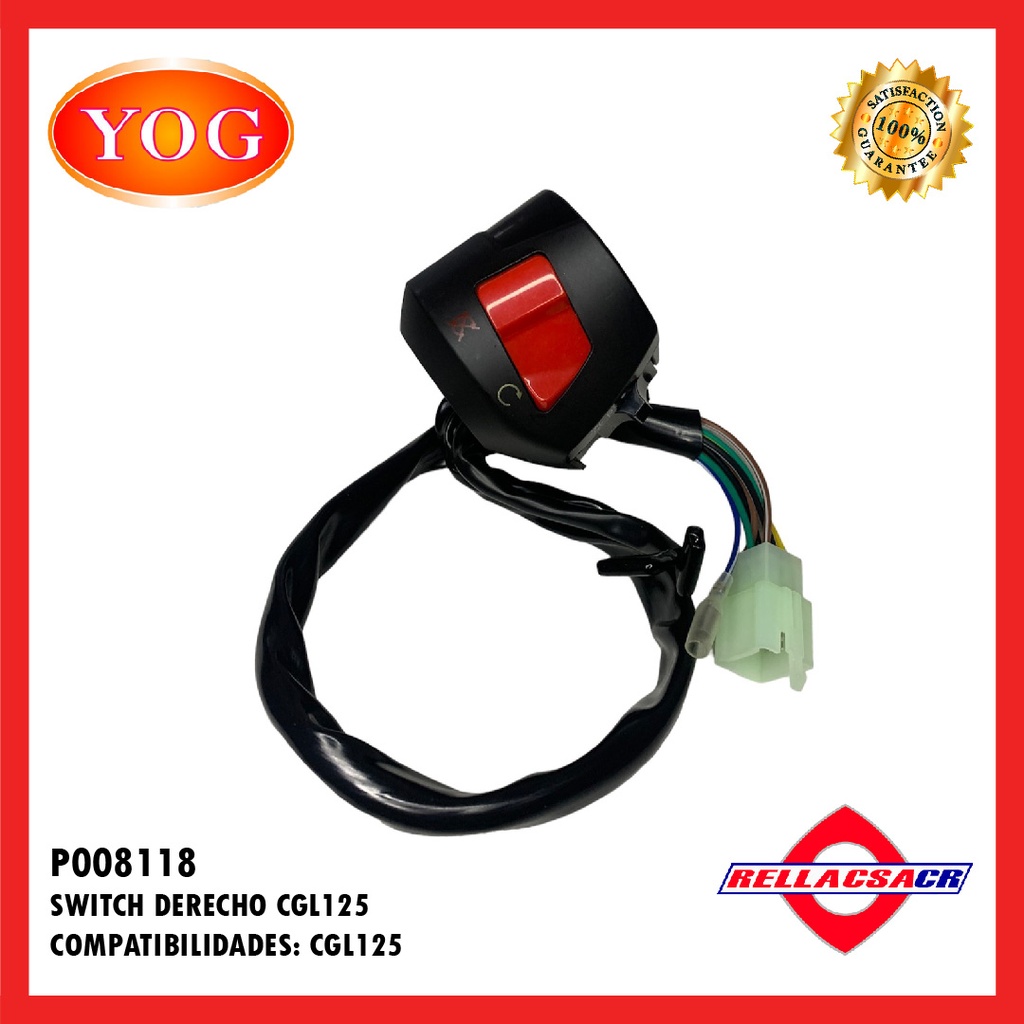 SWITCH DERECHO CGL125