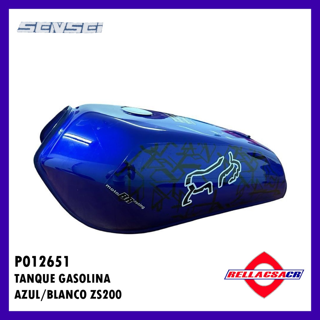 TANQUE GASOLINA AZUL/BLANCO ZS150-7