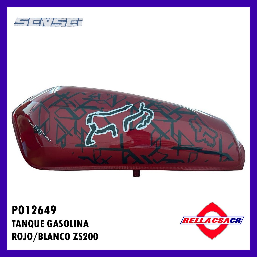 TANQUE GASOLINA ROJO/BLANCO ZS150-7