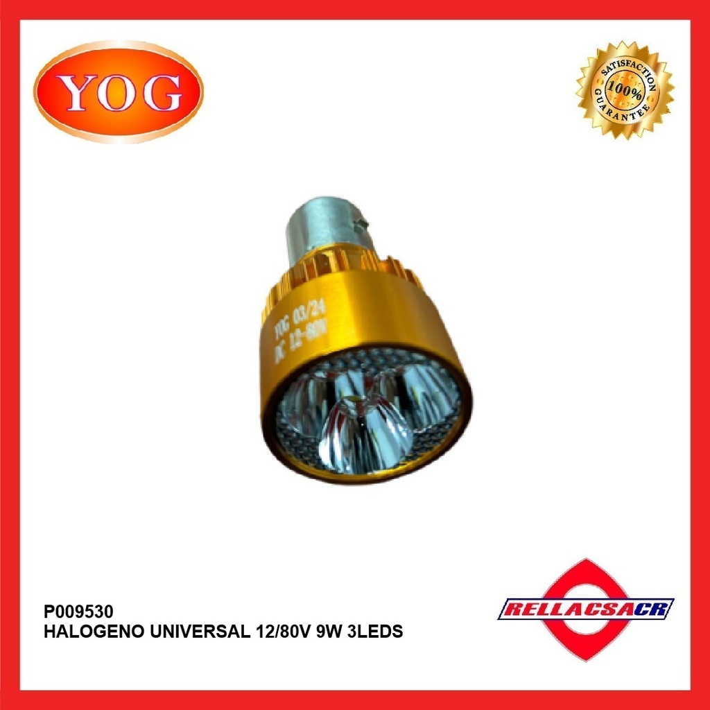 BOMBILLO HAL?ENO VESPA 12/80V 9W 3LEDS