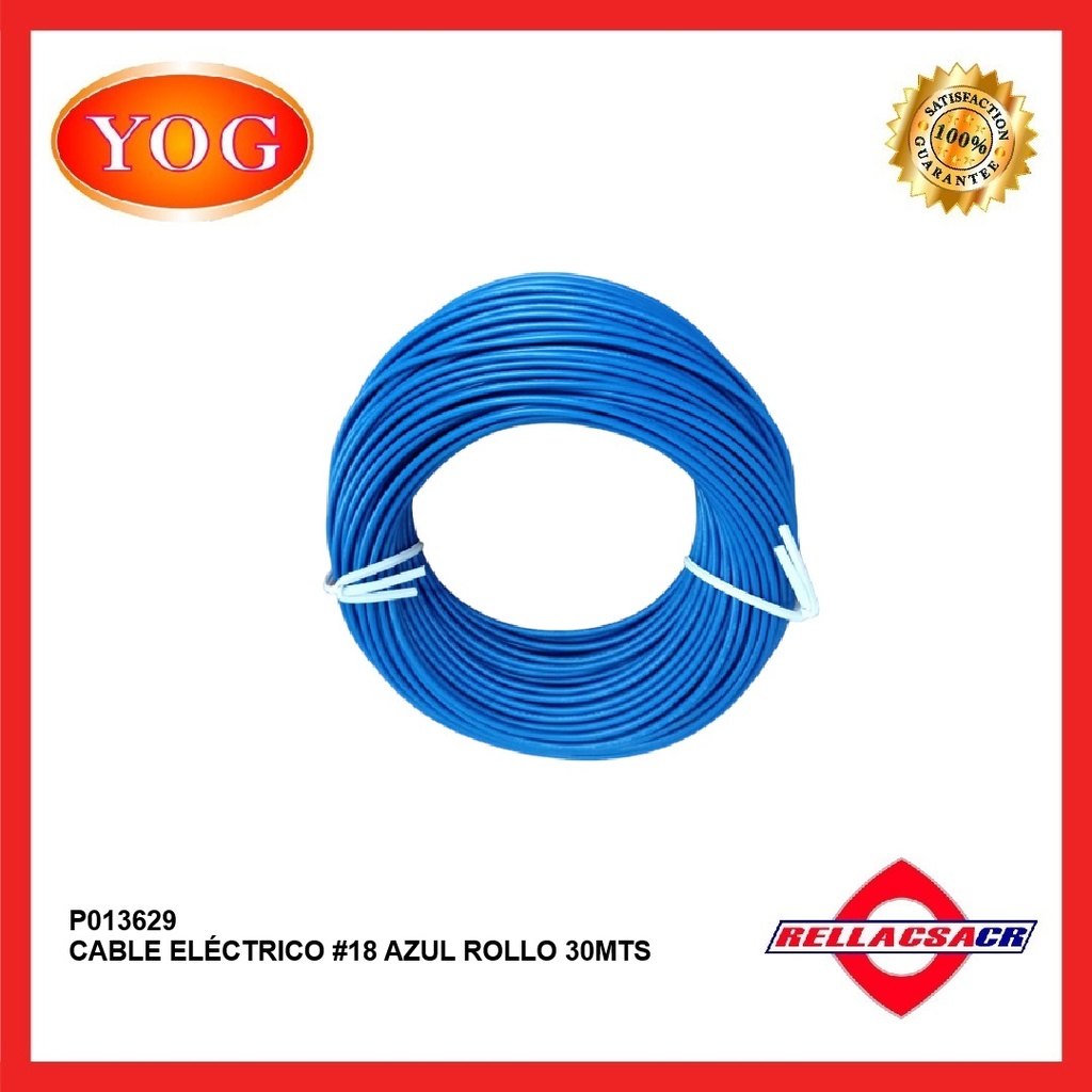 CABLE EL텎TRICO #18 AZUL ROLLO (30 MTS) UNIVERSAL