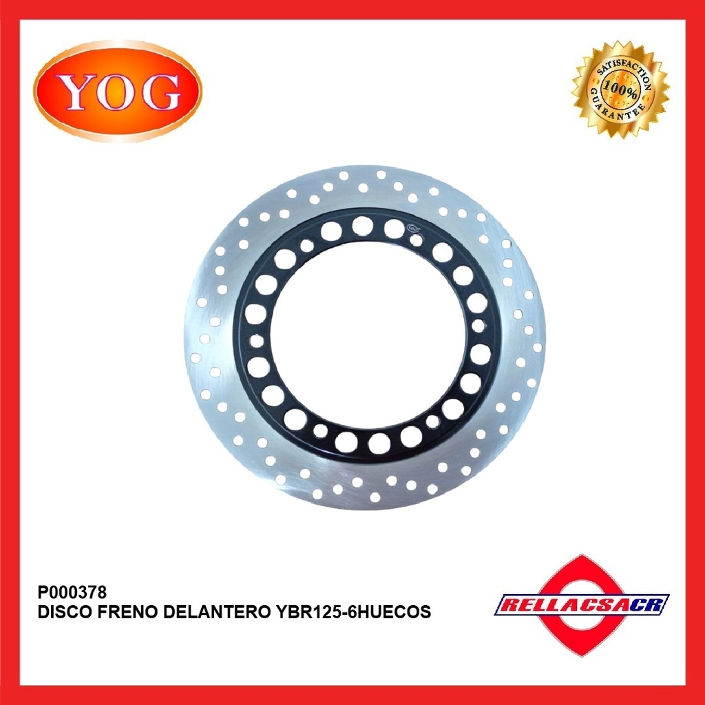 DISCO FRENO DEL. YBR 125 ED (6 HUECOS)