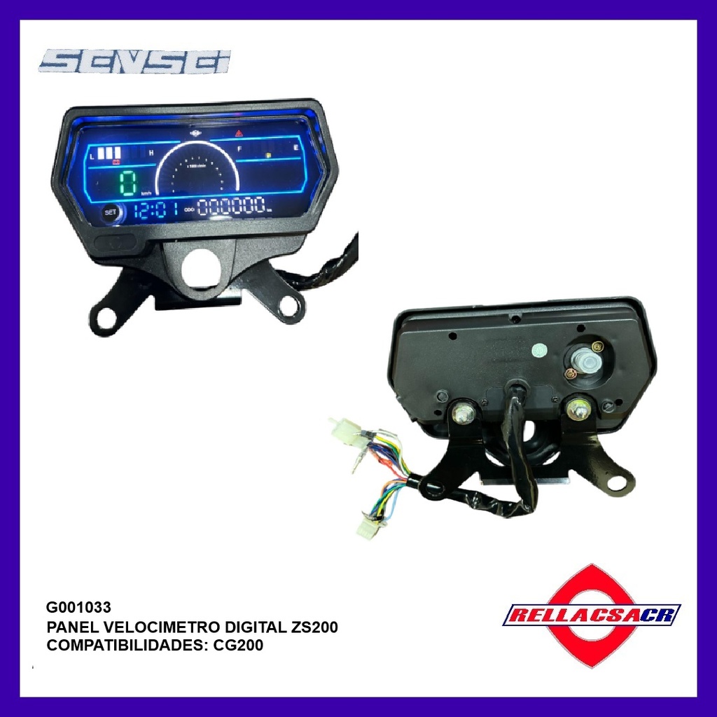 PANEL VELOCIMETRO DIGITAL ZS200/CG200