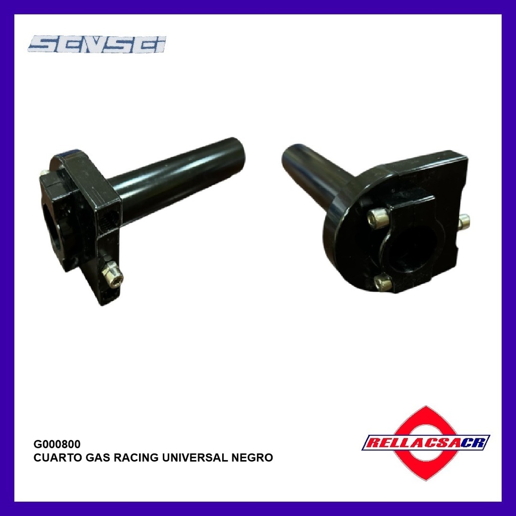 CUARTO GAS RACING UNIVERSAL NEGRO