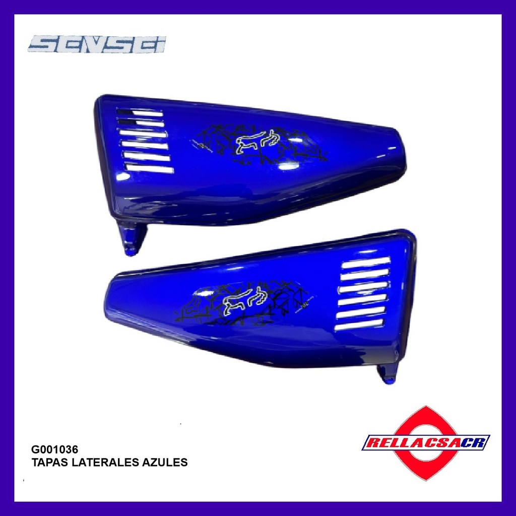 TAPAS LATERALES ZS150-7 AZULES (PAR)