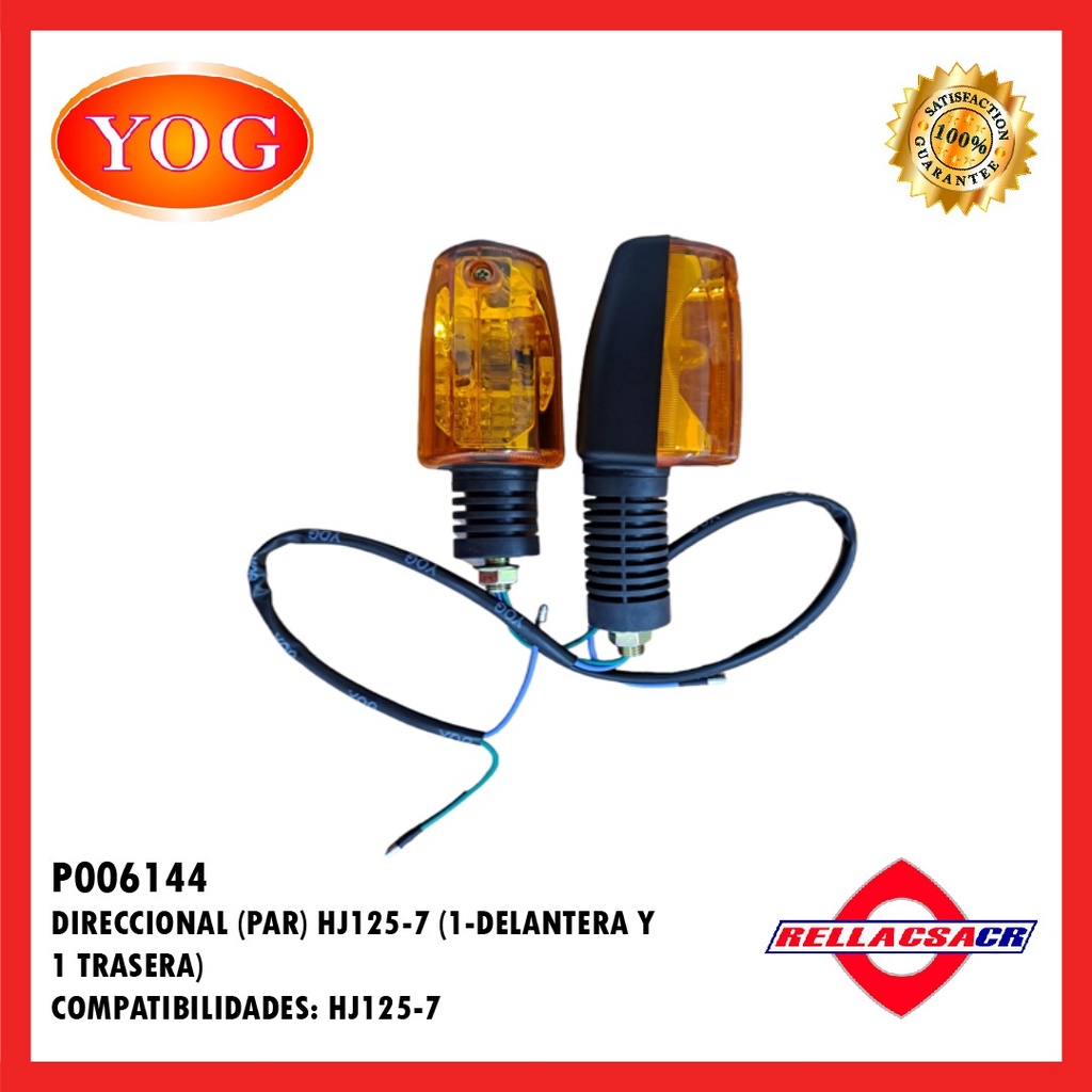 DIRECCIONAL HJ125-7 (1-DELANTERA Y 1 TRASERA)