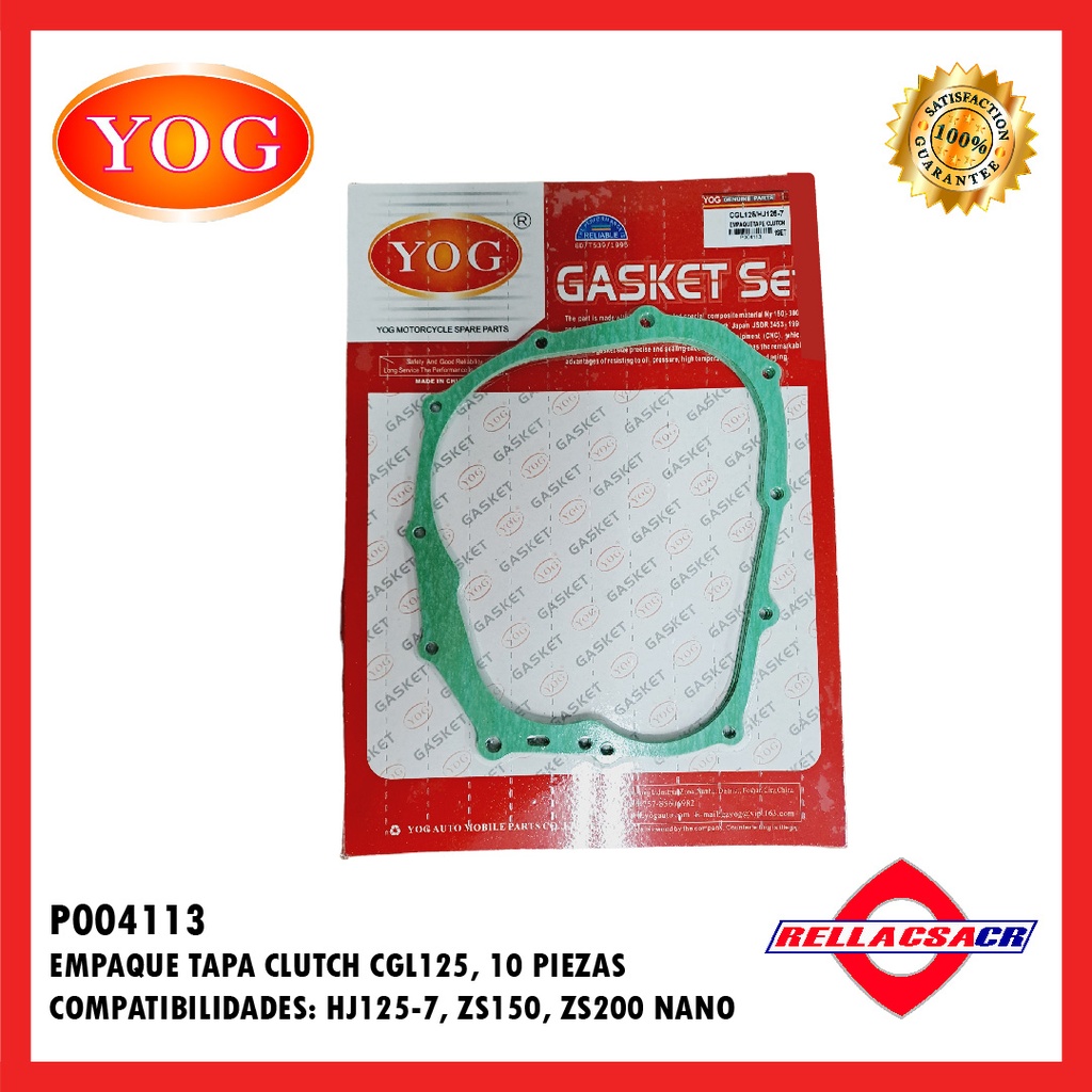 EMPAQUE TAPA CLUTCH ZS150-7 (10 UNDS)