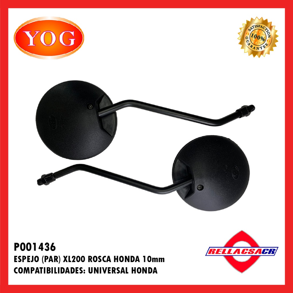 ESPEJOS HONDA XL200 ROSCA 10MM