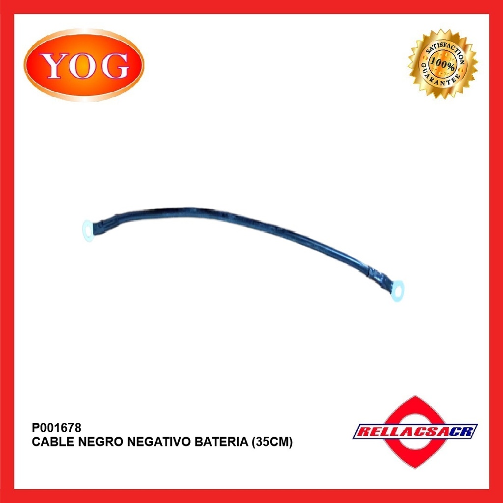 CABLE NEGRO NEGATIVO BATERIA (35CM) UINVERSAL