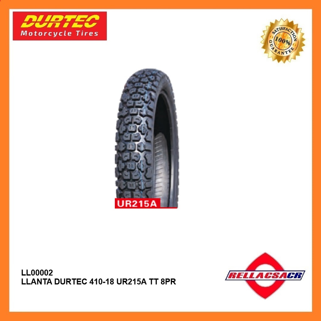 LLANTA DURTEC 410-18 UR215A TT 8PR
