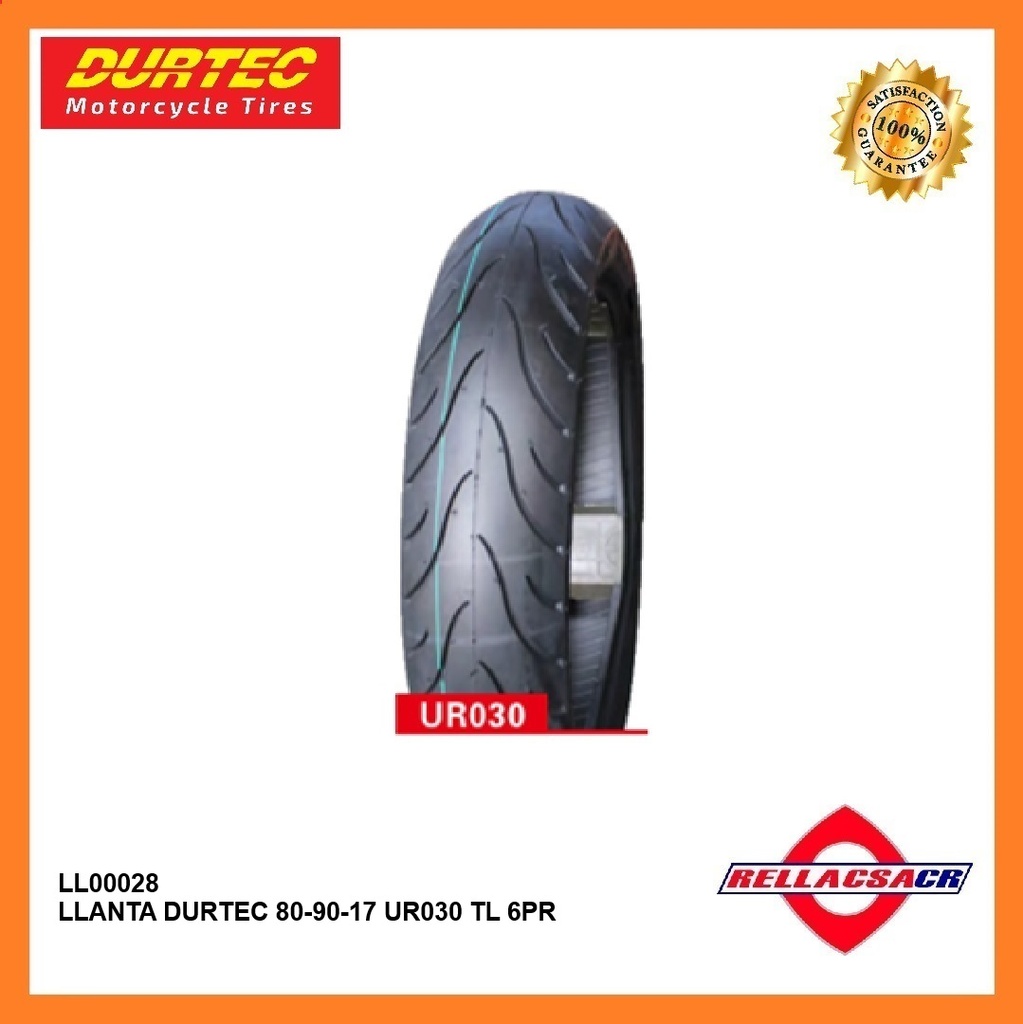 LLANTA DURTEC 80-90-17 UR030 TL 6PR