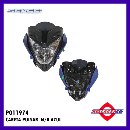 [P011974] CARETA COMPLETA BAJAJ PULSAR 200NS NEGRO/AZUL 